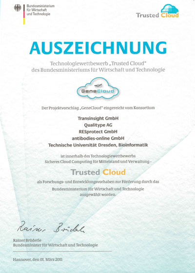 Award Genecloud 2011